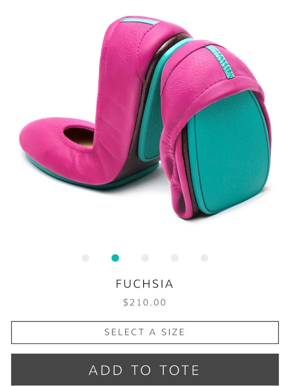 Tieks fuchsia ballet flat